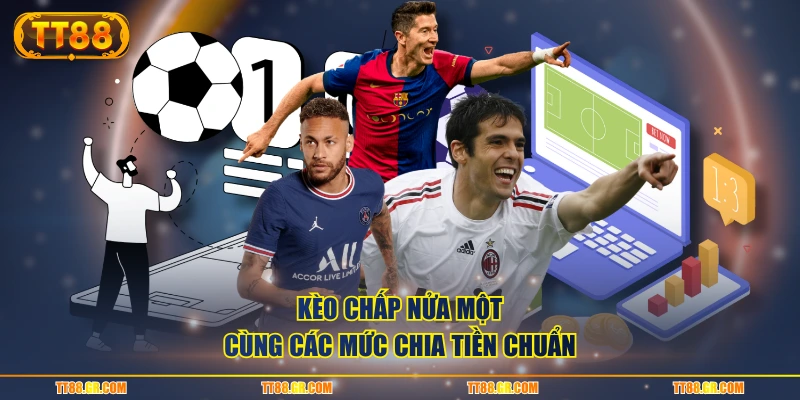 Kèo chấp nửa một cùng các mức chia tiền chuẩ